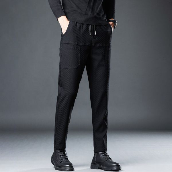 縱橫彈力修身休閒長褲 - 2配色（限時特賣 - 5折） 幕峰MuFeng,男裝特賣,5折優惠,快閃活動,限時出清,網路購物,男裝品牌,超值優惠,時尚穿搭,2025特賣