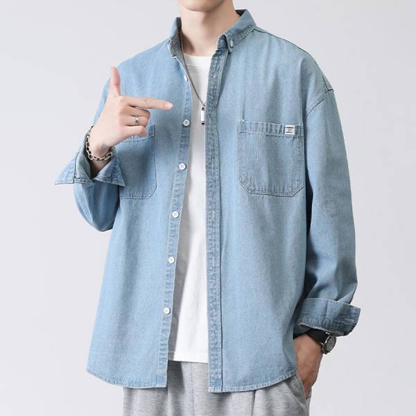 素雅牛仔薄外套 - 3配色 幕峰,班服,團服,外套,褲子,襯衫,男裝,牛仔褲,網路購物,購物
