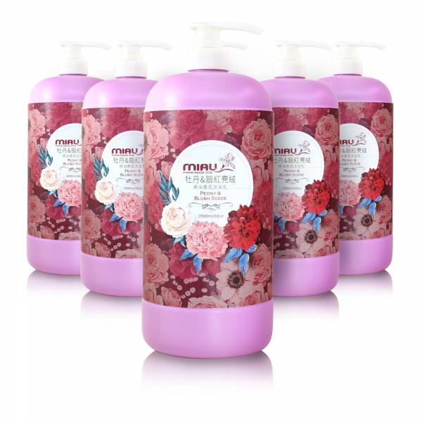 MIAU牡丹&胭紅麂絨精油香氛沐浴乳2000ml(買三送三)共6瓶 