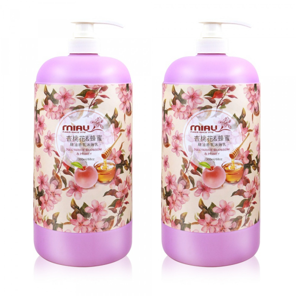 MIAU杏桃花與蜂蜜精油香氛沐浴乳2000ml/買一送一(共2瓶) 