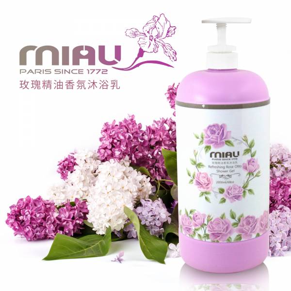 MIAU玫瑰精油香氛沐浴乳2000ml大容量(買三送三)共6瓶 