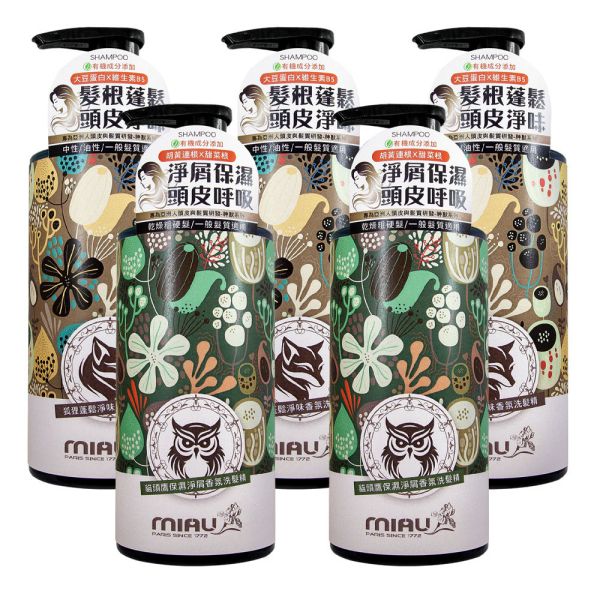 【MIAU】神獸系列洗髮精(500g/瓶) 急救洗髮精/草本養護/強健髮根/滋養頭髮/柔順有彈性/閃耀亮澤髮光/豐潤光采【買5瓶$990再送摩洛哥髮油】 