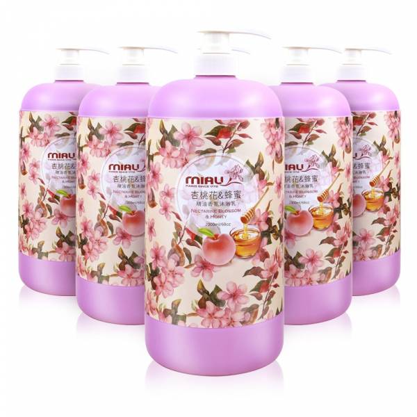 MIAU杏桃花與蜂蜜精油香氛沐浴乳2000ml/買3瓶送3瓶/共6入 