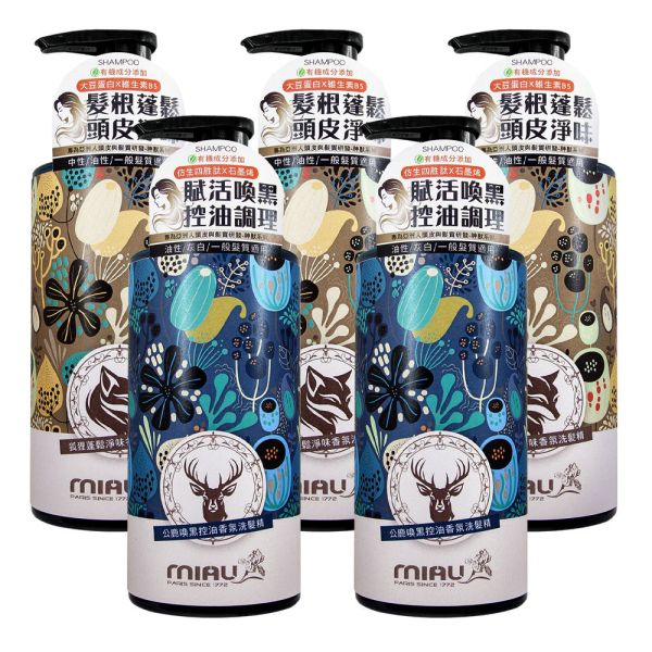 【MIAU】神獸系列洗髮精(500g/瓶) 急救洗髮精/草本養護/強健髮根/滋養頭髮/柔順有彈性/閃耀亮澤髮光/豐潤光采【買5瓶$990再送摩洛哥髮油】 