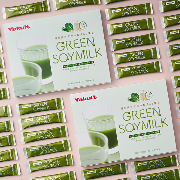 GREEN SOY MILK 豆乳青汁 (7.1公克 X 30小包) 豆乳青汁,比菲德氏菌,BY株,養樂多,健康,營養,保健,GREEN SOYMIL,半乳寡糖,共生質食品