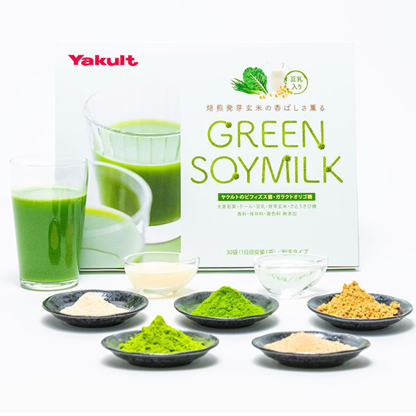 GREEN SOY MILK 豆乳青汁 (7.1公克 X 30小包) 豆乳青汁,比菲德氏菌,BY株,養樂多,健康,營養,保健,GREEN SOYMIL,半乳寡糖,共生質食品
