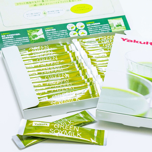 GREEN SOY MILK 豆乳青汁 (7.1公克 X 30小包) 豆乳青汁,比菲德氏菌,BY株,養樂多,健康,營養,保健,GREEN SOYMIL,半乳寡糖,共生質食品