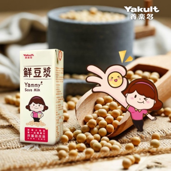 養樂多 鮮豆漿【一箱（200ml*24入）】 豆漿,豆奶,植物奶,校園食品,養樂多,非基因改造