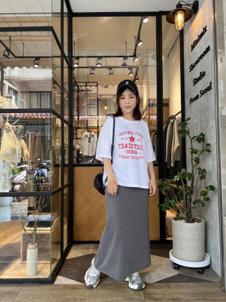 Ap405.質感水洗星星t 