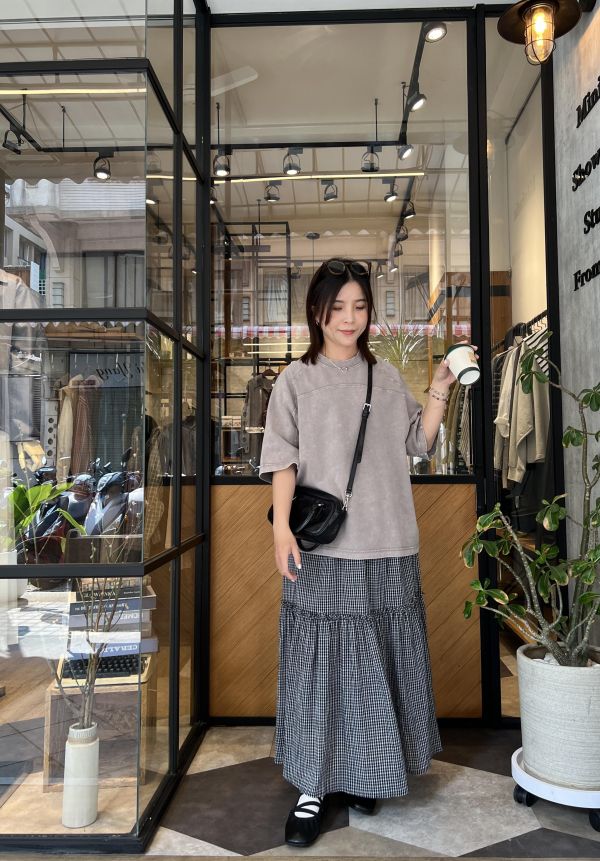 Mh307.無肩線美色水洗t 