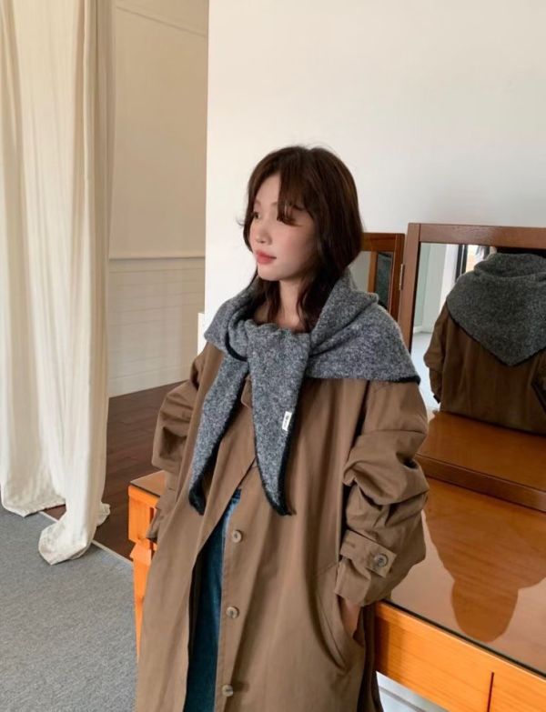 Dc124.超加分滾邊披肩圍巾 