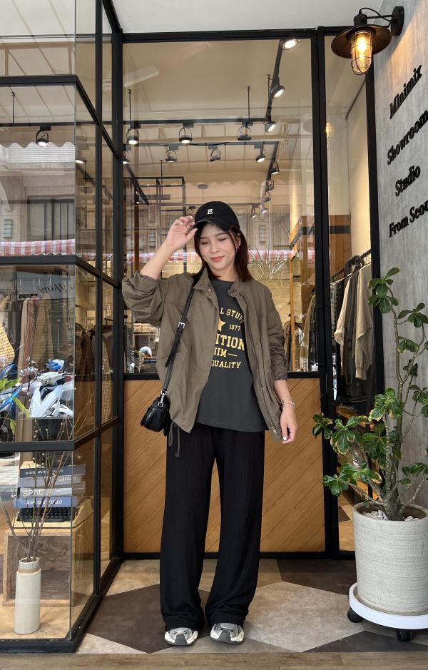 Ap405.質感水洗星星t 