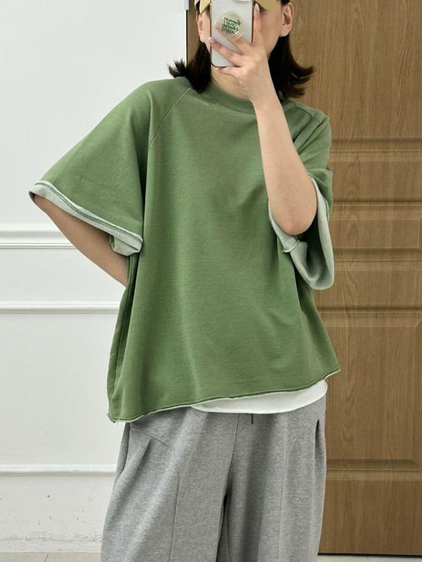 Mh309.最愛k牌家網眼棉剪裁上衣 