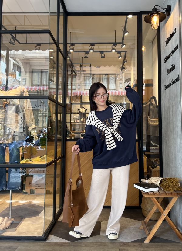 Nv123.質感s家針織坑紋神褲 