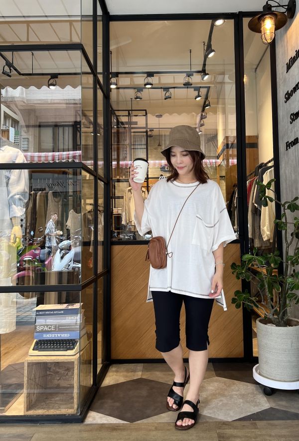 My518.舒服超彈五分修腿褲 