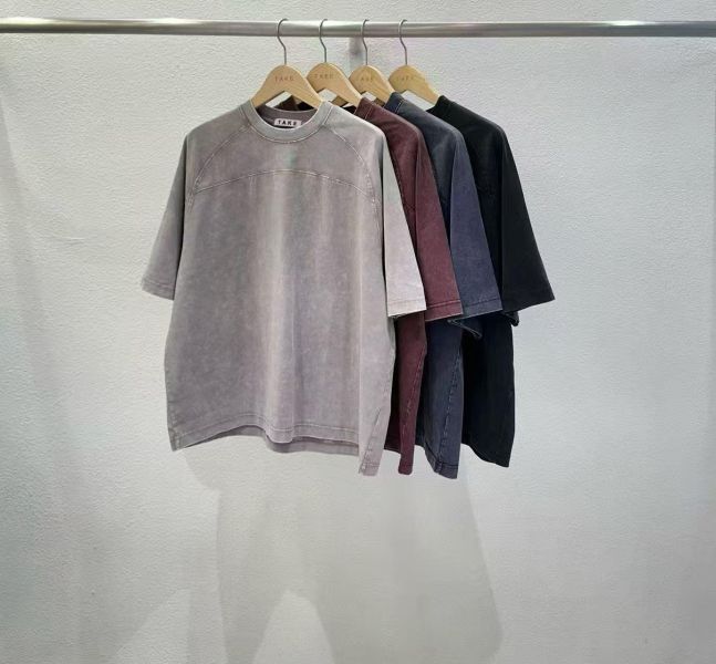 Mh307.無肩線美色水洗t 