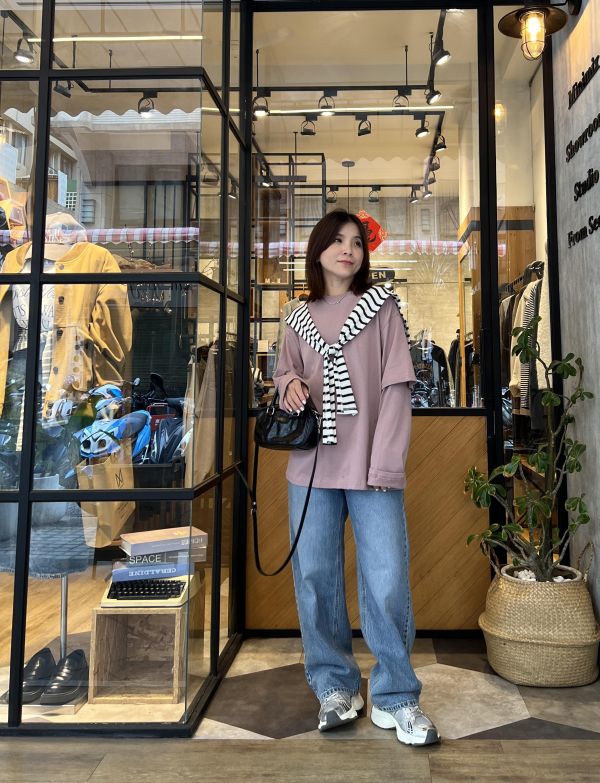 Ma304.必買質感接袖t 