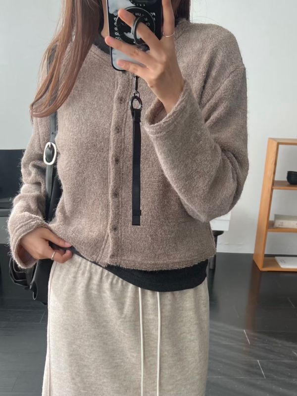 Dc103.完美比例混羊毛開釦衫 