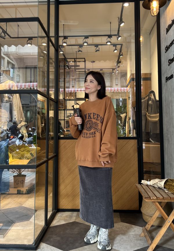 Nv111.不挑人絨棉坑紋美版裙 