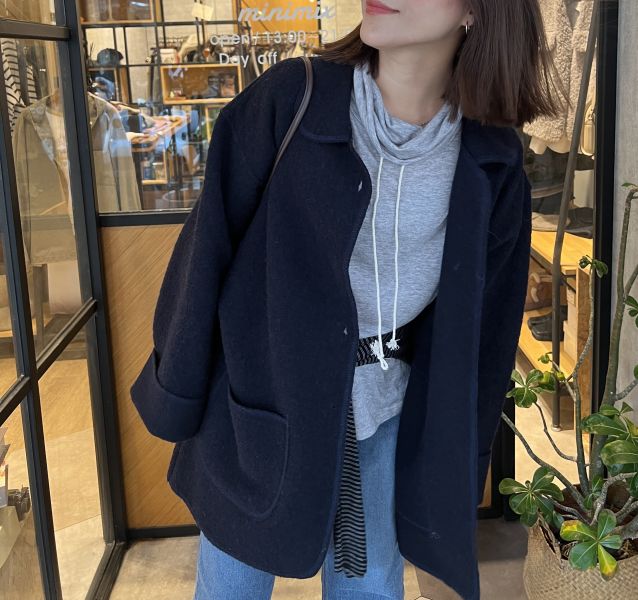 Dc122. QQ感100% 羊毛輕量大衣 