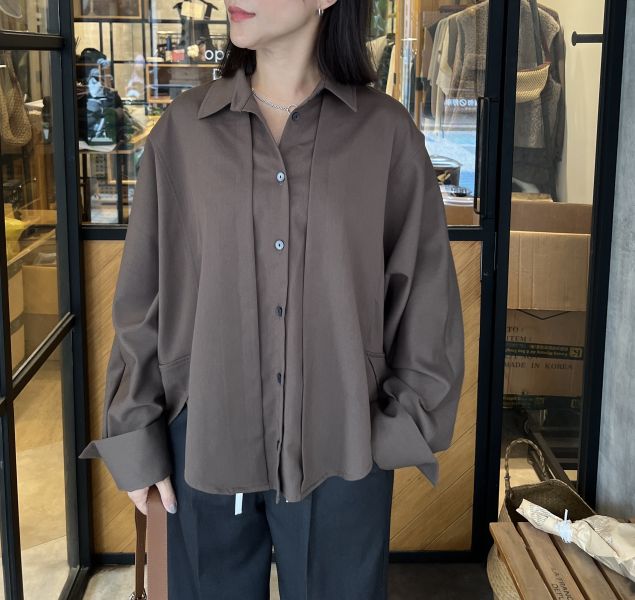 Nv120.設計愛牌檔口剪裁襯衫 