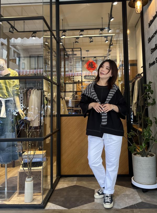 Mh310.最愛k牌家車線剪裁上衣 