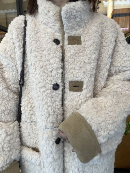 Jn118.歐膩必備雙面穿麂皮毛毛外 