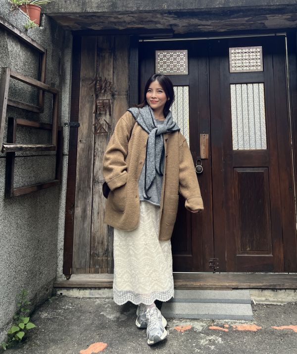 Dc124.超加分滾邊披肩圍巾 