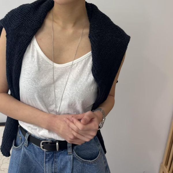 Ai13.大地色細肩背心 