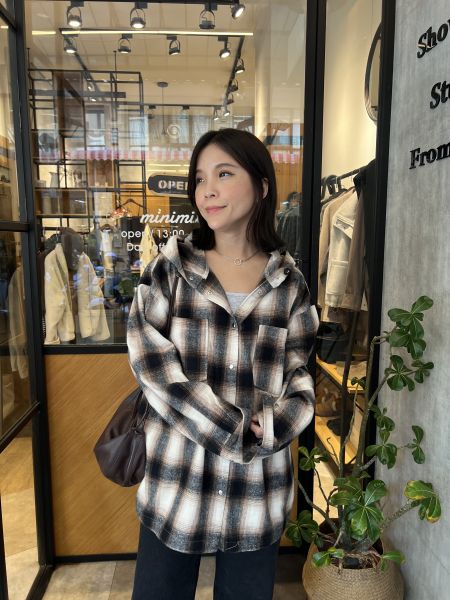 Dm111.全員必收磨毛帽格衫！ 