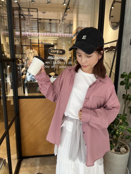 Ai15.夏日清新直條美色襯衫 