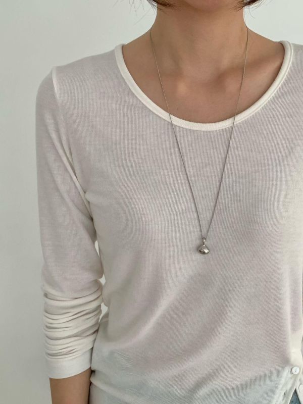 Ma303顯瘦羅紋斜釦t 