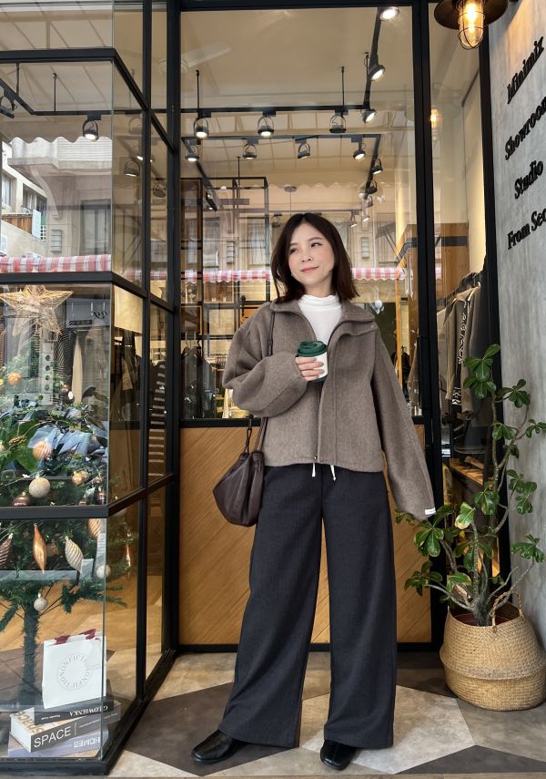 Jn125.100%羊絨手工短大衣！ 