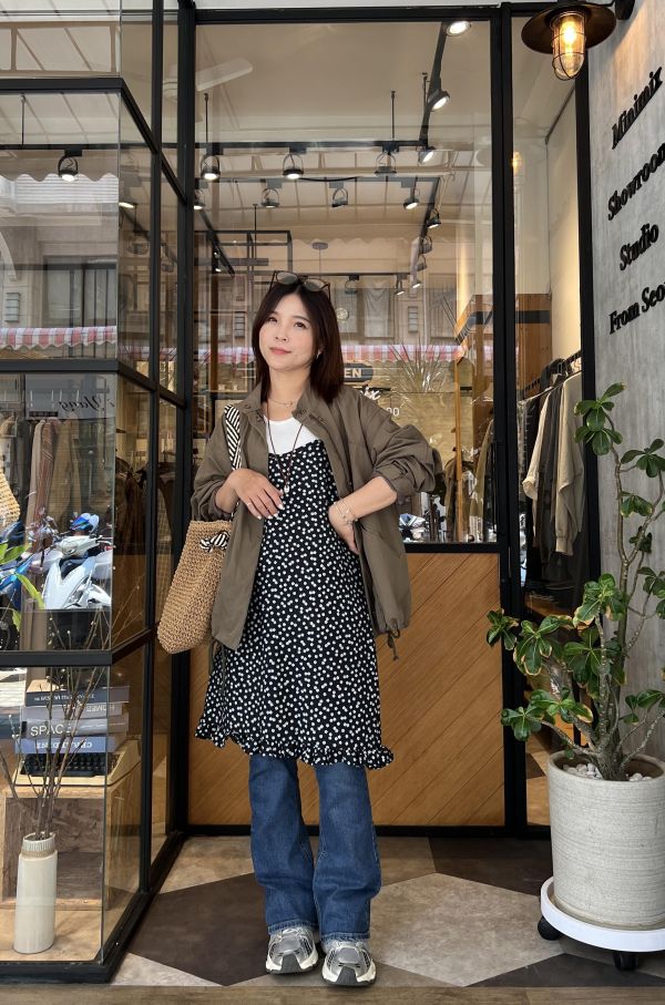 Ap420. 小立領輕工裝風衣外套 