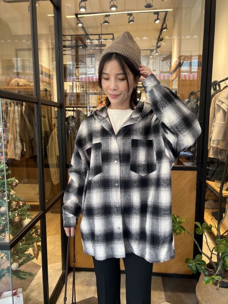 Dm111.全員必收磨毛帽格衫！ 