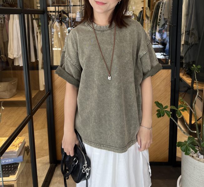 Mh306.超好看水洗色剪裁t 