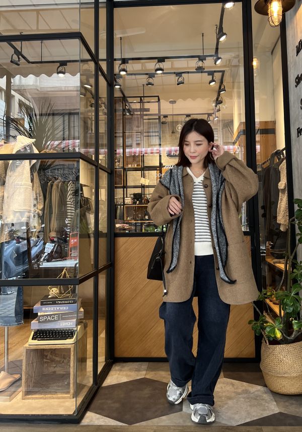 Dc117.p牌家超舒服內短絨牛仔褲 