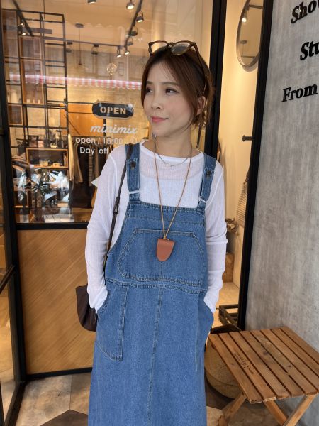 At925.超美牛仔吊帶裙 
