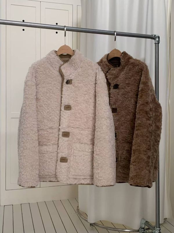 Jn118.歐膩必備雙面穿麂皮毛毛外 