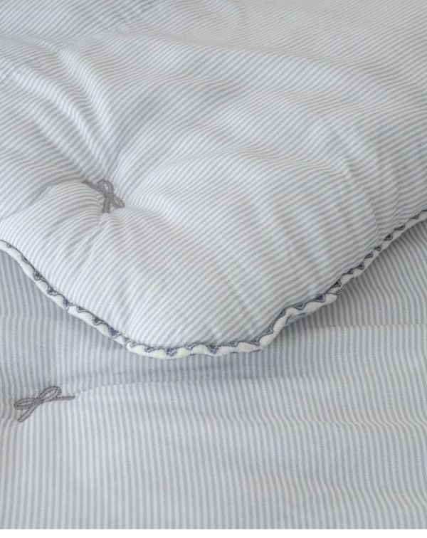 Kg45.100%莫代爾/法式蝴蝶結四季被(灰色） 