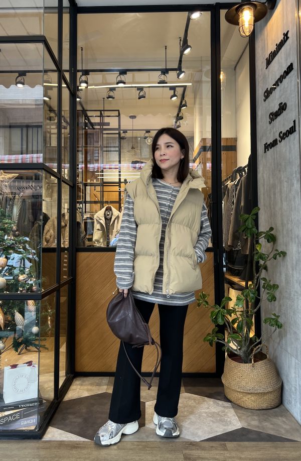 Jn116.全員必收每天穿連帽鋪棉背心 