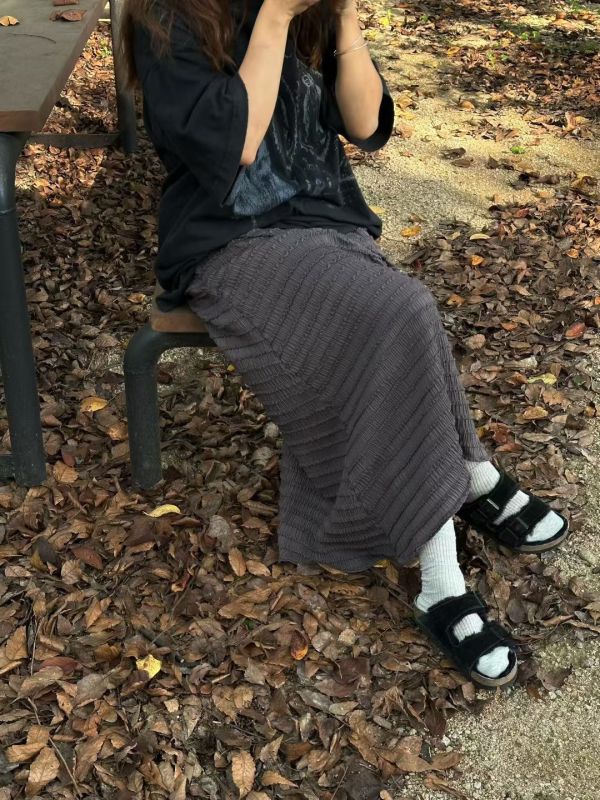 Aa929.超美小荷葉紋路神裙 