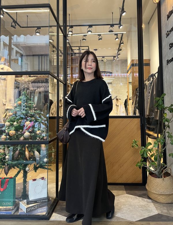 Jn114.質感S家完美裙擺顯瘦裙 