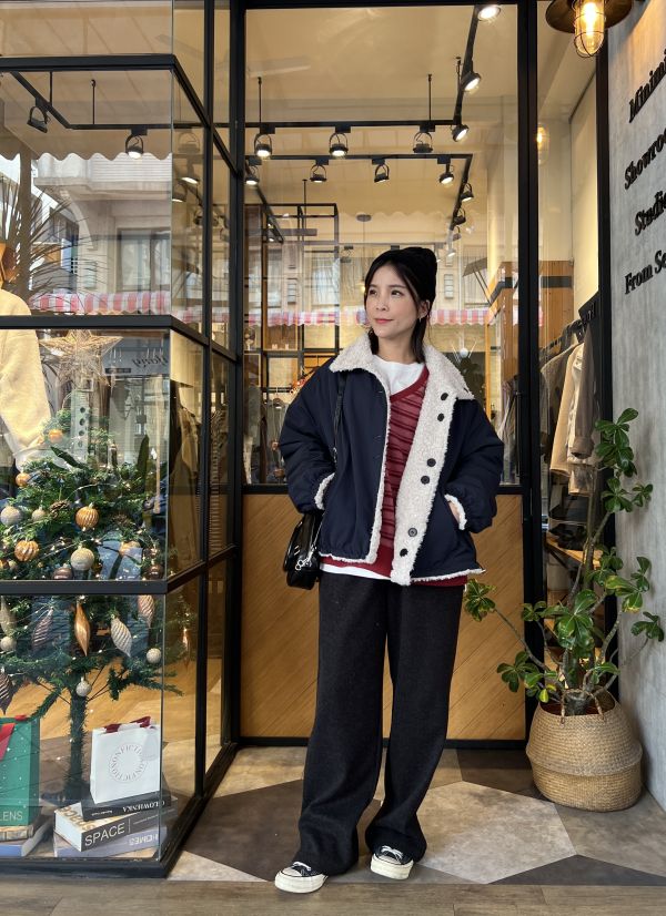 Dm125.愛不釋手雙面穿QQ毛外套 