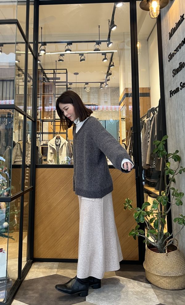 Jn113.必買口袋A字針織裙 