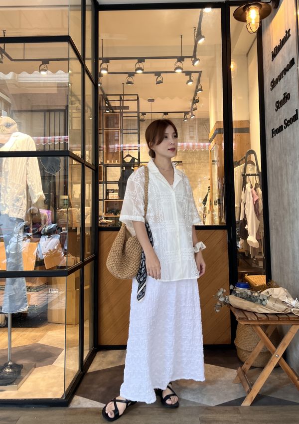 JL716.雕花天花板微美襯衫 
