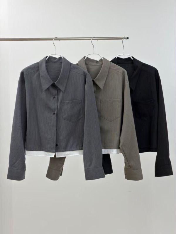 Ma315.質感s家可配套裝-層次直紋襯衫 