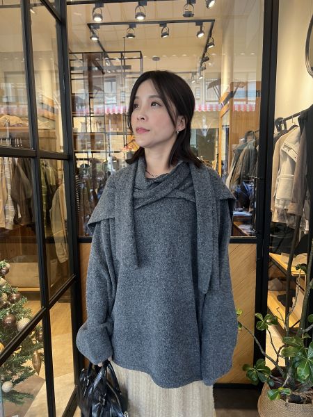 Dm106.附披肩慵懶QQ毛衣 