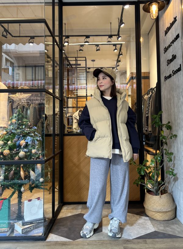 Jn116.全員必收每天穿連帽鋪棉背心 