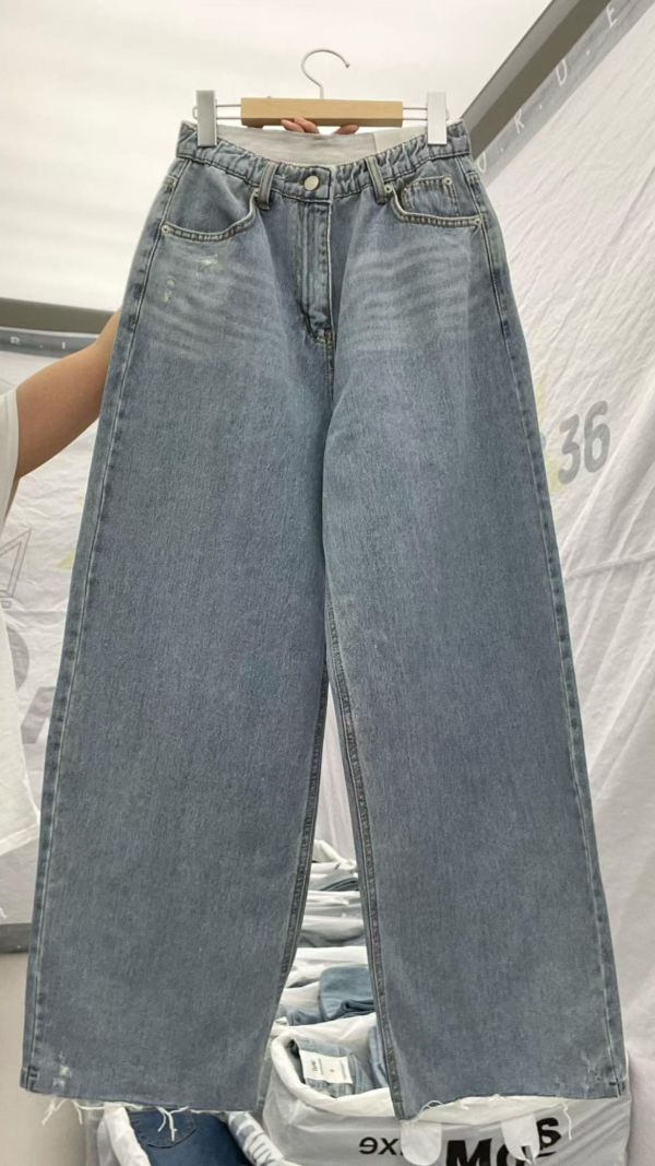 Ai18.p牌夏日牛仔寬褲 